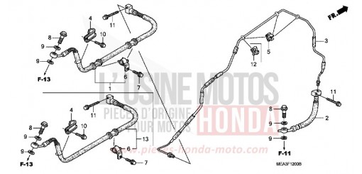 CONDUITE DE FREIN VTX1300S3 de 2003